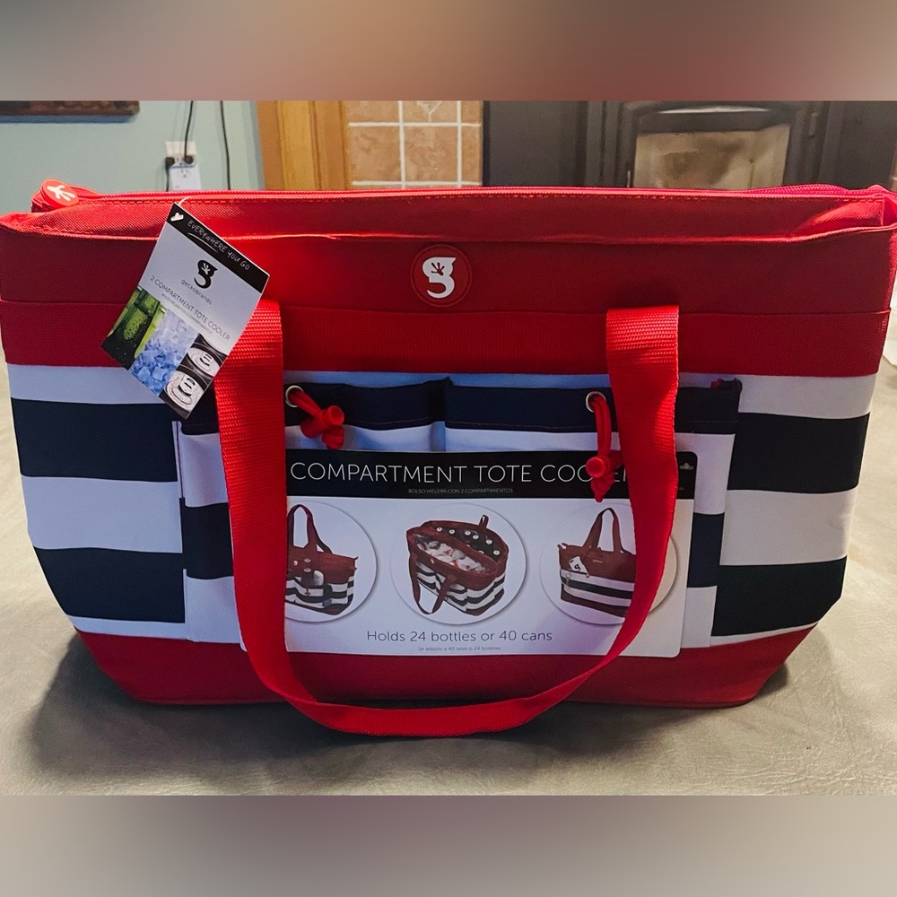 Geokobrand 2 Compartment Tote Cooler
Red/White/Blue